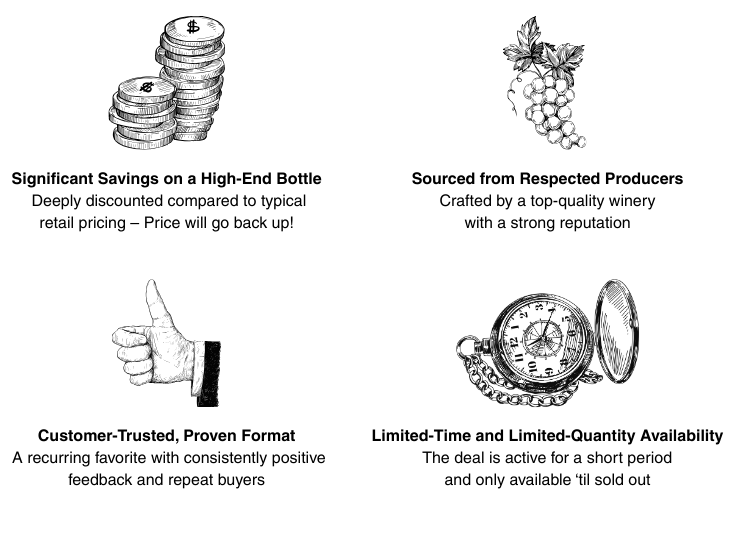 &ldquo;Mystery Bottle deals are no joke/not to be missed.&rdquo;